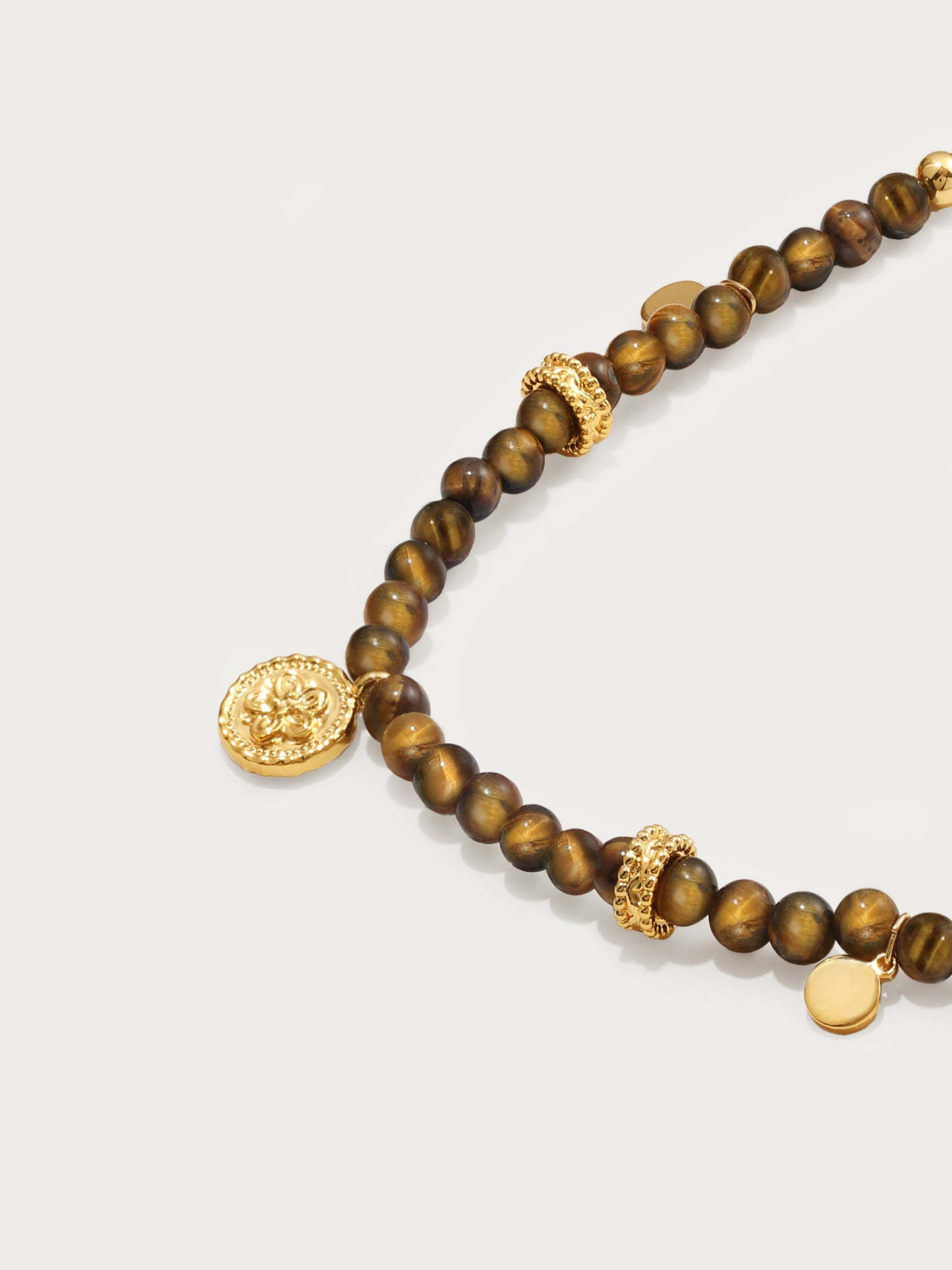 Tiger's Eye Petite Coin Necklace