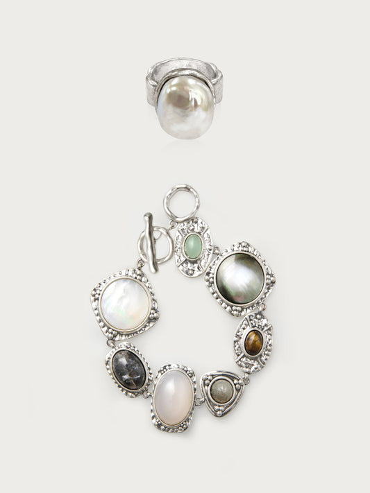 Athena Bracelet and Iris Ring Set