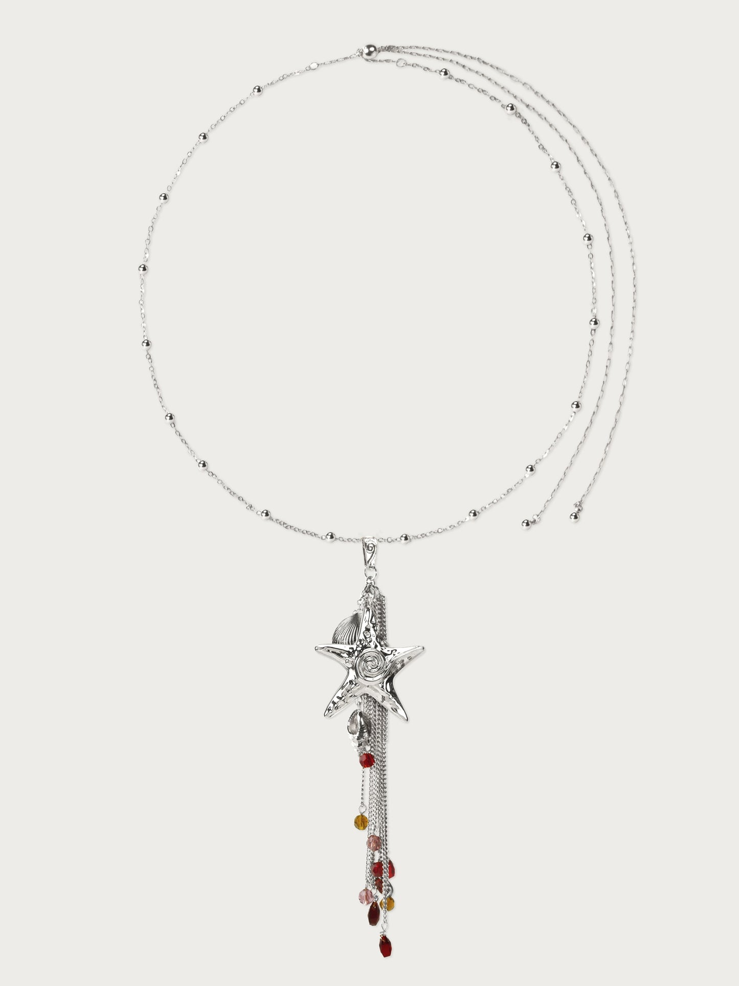 Seaside Nomad Starfish Necklace in Silver