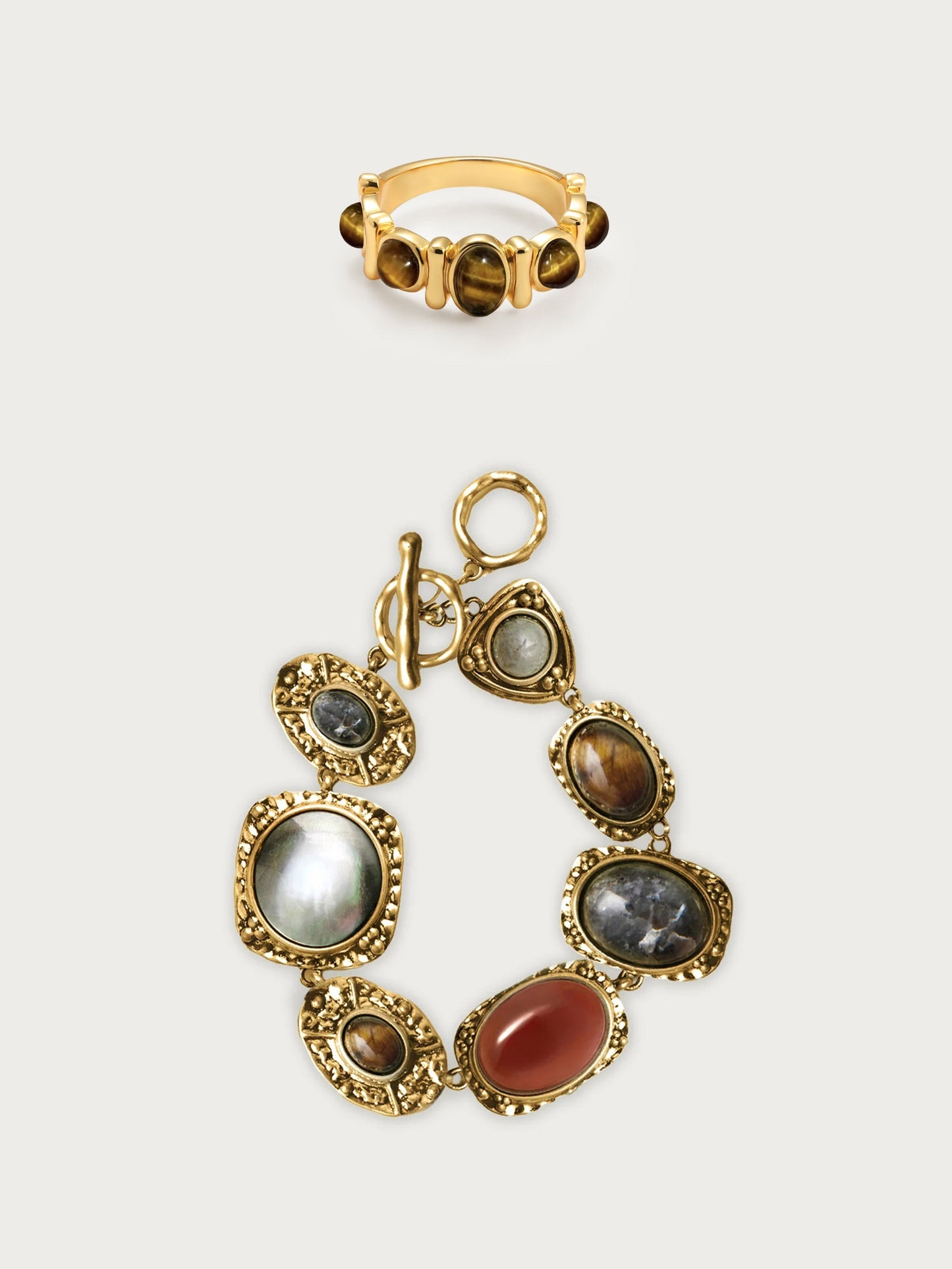 Athena Bracelet and Band Ring Set