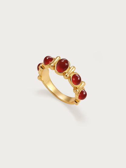 Carnelian Stone Band Ring