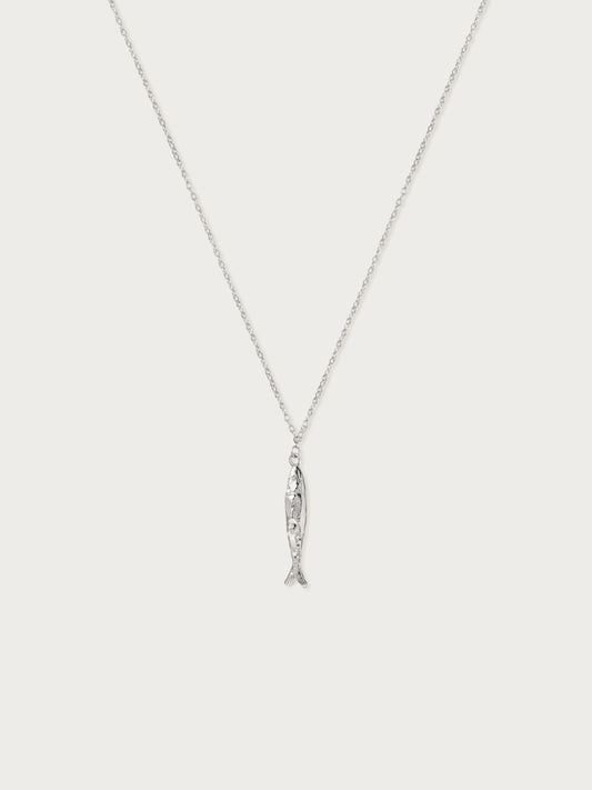 Silver Anchovy Necklace