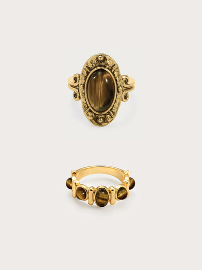 Tiger's Eye Ring Set