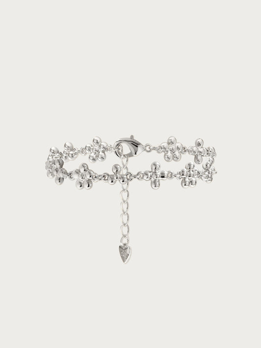 Daisy Molecule Bracelet in Silver